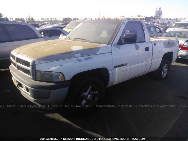 1B7HC16XXVS126687 - 1997 DODGE RAM 1500 WHITE photo 2