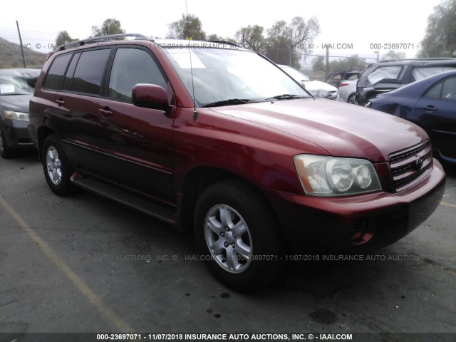 JTEGF21A630115749 - 2003 TOYOTA HIGHLANDER LIMITED RED photo 1