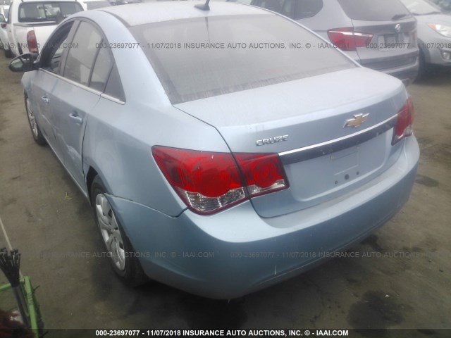 1G1PC5SH6C7203694 - 2012 CHEVROLET CRUZE LS BLUE photo 3