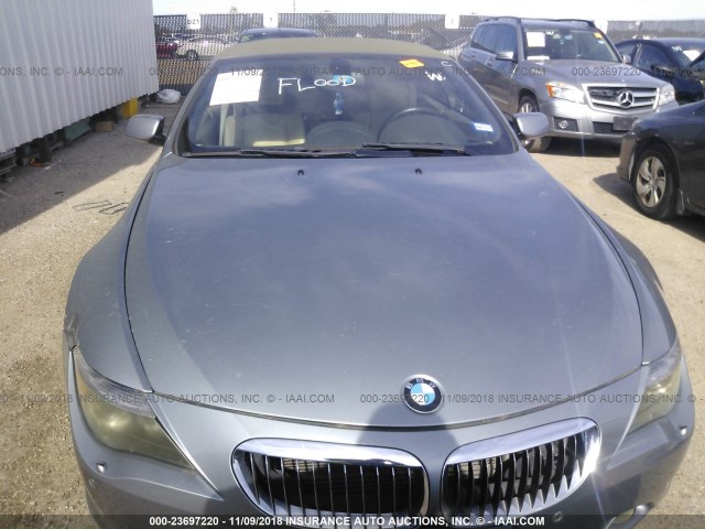 WBAEK73435B323829 - 2005 BMW 645 CI AUTOMATIC GRAY photo 6