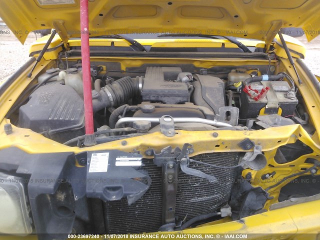 5GTDN136168127853 - 2006 HUMMER H3 YELLOW photo 10