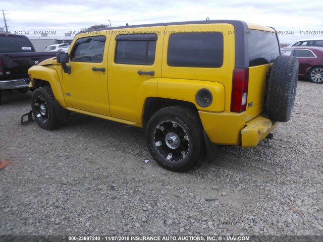 5GTDN136168127853 - 2006 HUMMER H3 YELLOW photo 3