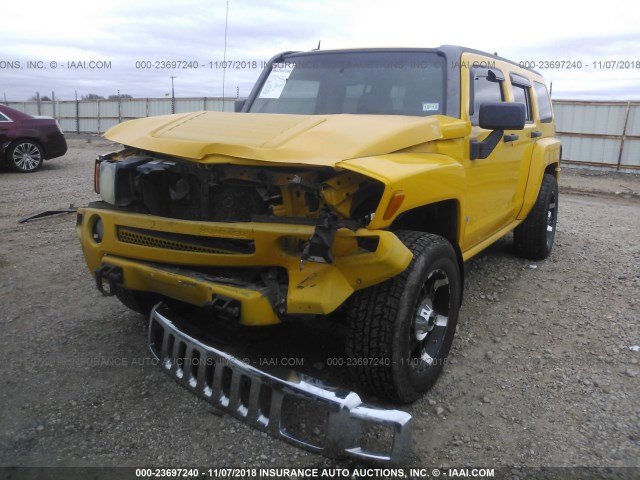 5GTDN136168127853 - 2006 HUMMER H3 YELLOW photo 6