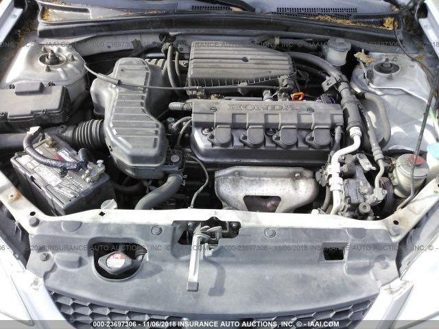 1HGEM22155L046667 - 2005 HONDA CIVIC DX VP SILVER photo 10
