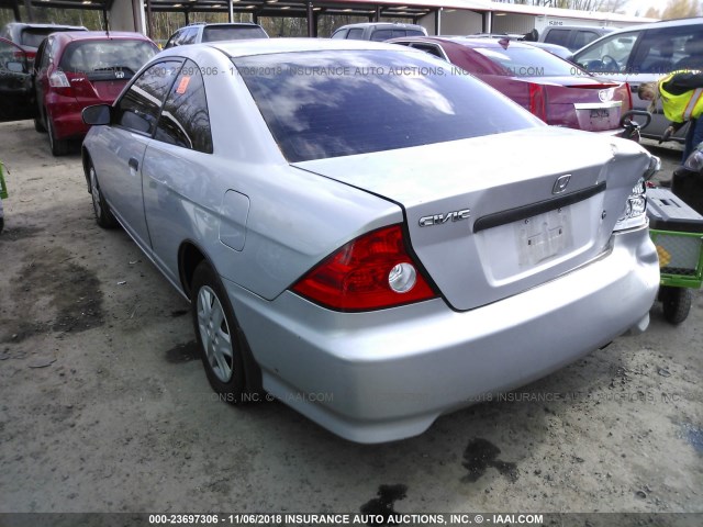 1HGEM22155L046667 - 2005 HONDA CIVIC DX VP SILVER photo 3