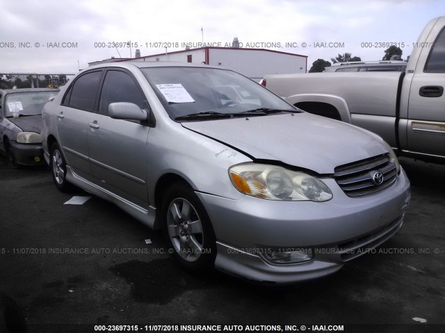 1NXBR32E63Z085928 - 2003 TOYOTA COROLLA CE/LE/S SILVER photo 1