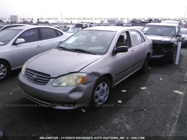 1NXBR32E63Z158411 - 2003 TOYOTA COROLLA CE/LE/S 金色 照片 2