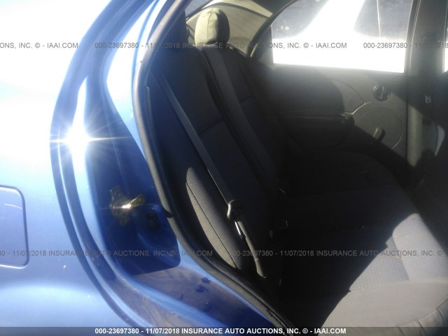 KL1TD56606B586052 - 2006 CHEVROLET AVEO LS BLUE photo 8