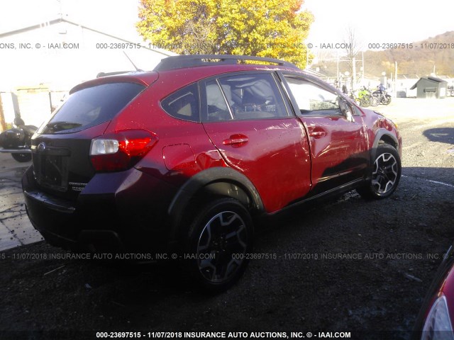 JF2GPABCXG8337456 - 2016 SUBARU CROSSTREK PREMIUM RED photo 4