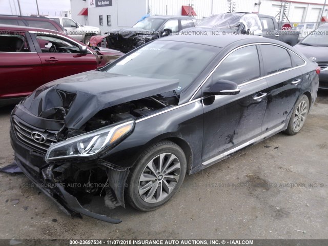 5NPE34AF9FH105686 - 2015 HYUNDAI SONATA SPORT/LIMITED BLACK photo 2