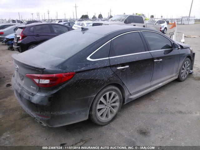 5NPE34AF9FH105686 - 2015 HYUNDAI SONATA SPORT/LIMITED BLACK photo 4