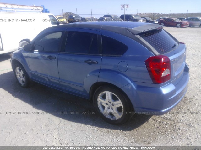 1B3HB48B17D533652 - 2007 DODGE CALIBER SXT BLUE photo 3