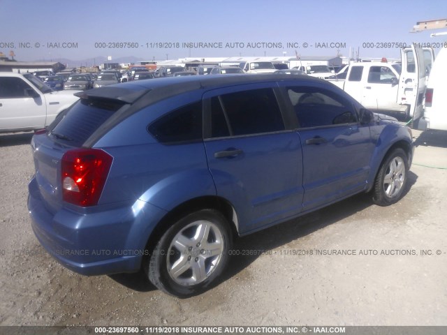 1B3HB48B17D533652 - 2007 DODGE CALIBER SXT BLUE photo 4