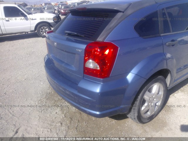 1B3HB48B17D533652 - 2007 DODGE CALIBER SXT BLUE photo 6