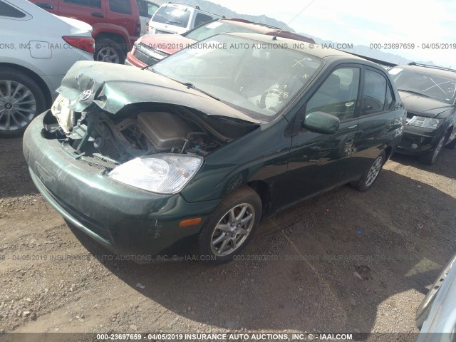 JT2BK18U320054422 - 2002 TOYOTA PRIUS GREEN photo 2