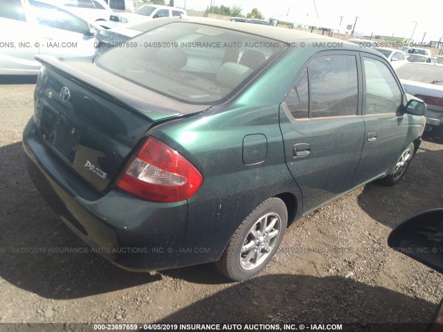 JT2BK18U320054422 - 2002 TOYOTA PRIUS GREEN photo 4