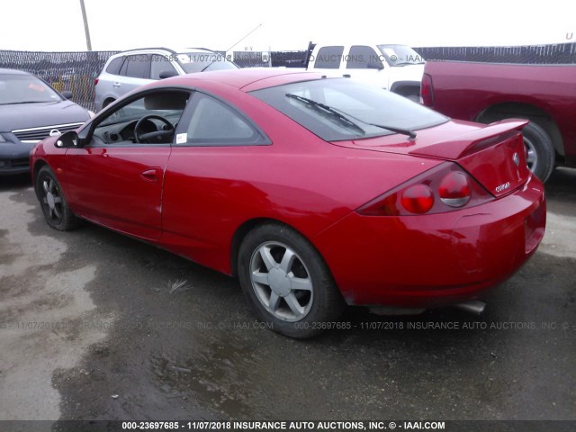 1ZWFT61L4Y5636005 - 2000 MERCURY COUGAR V6 RED photo 3