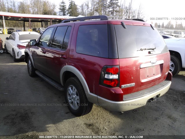 1FMEU7EE0AUA72068 - 2010 FORD EXPLORER EDDIE BAUER RED photo 3