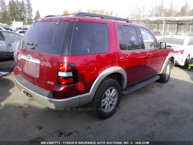 1FMEU7EE0AUA72068 - 2010 FORD EXPLORER EDDIE BAUER RED photo 4