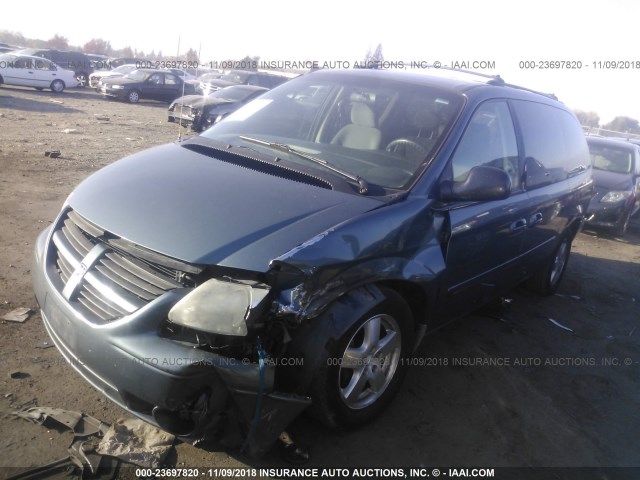 2D4GP44L65R437233 - 2005 DODGE GRAND CARAVAN SXT GRAY photo 2