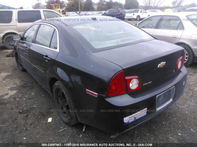 1G1ZG57B59F251123 - 2009 CHEVROLET MALIBU LS BLACK photo 3