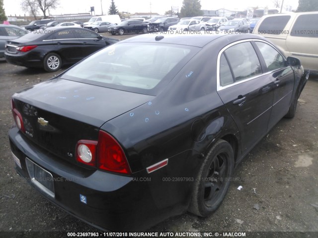 1G1ZG57B59F251123 - 2009 CHEVROLET MALIBU LS BLACK photo 4