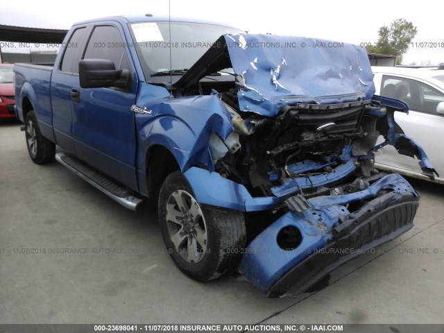 1FTEX1CM3DKG45709 - 2013 FORD F150 SUPER CAB BLUE photo 1