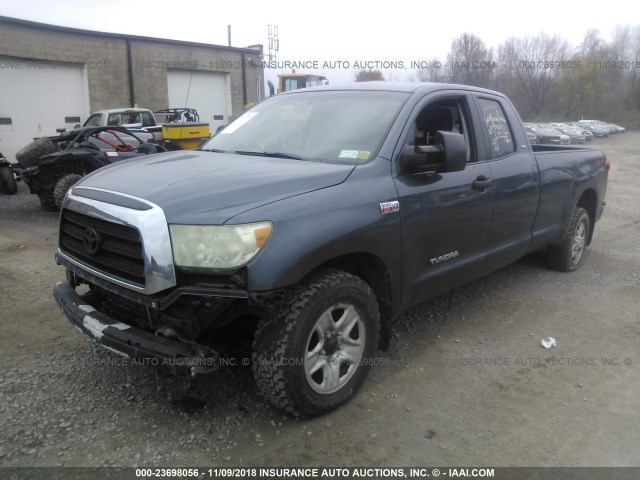 5TFCV54177X002313 - 2007 TOYOTA TUNDRA DOUBLE CAB SR5 BLUE photo 2