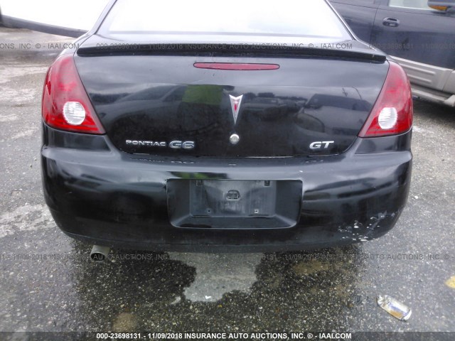 1G2ZH58N874195429 - 2007 PONTIAC G6 GT BLACK photo 6