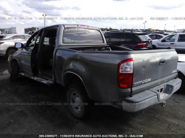 5TBDT44185S476416 - 2005 TOYOTA TUNDRA DOUBLE CAB SR5 GRAY photo 3