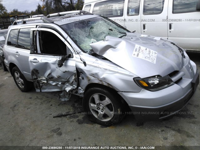 JA4LZ41F04U001588 - 2004 MITSUBISHI OUTLANDER XLS SILVER photo 1