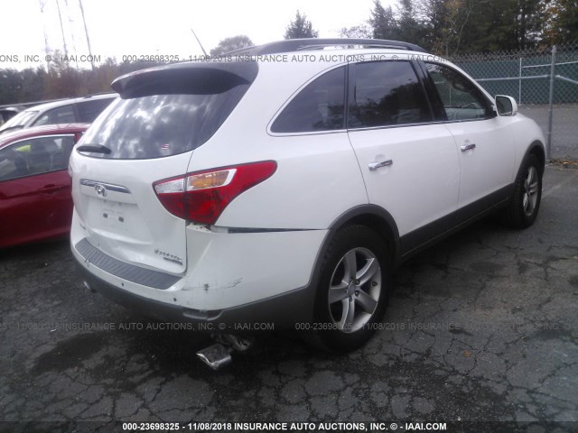 KM8NU73C18U051094 - 2008 HYUNDAI VERACRUZ GLS/SE/LIMITED WHITE photo 4