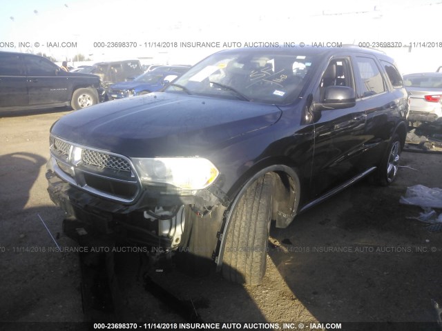 1C4RDHAG4DC699319 - 2013 DODGE DURANGO SXT BLACK photo 2