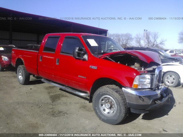 1FTSW31F72ED46399 - 2002 FORD F350 SRW SUPER DUTY RED photo 1