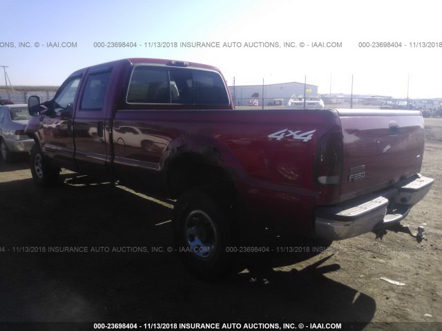 1FTSW31F72ED46399 - 2002 FORD F350 SRW SUPER DUTY RED photo 3