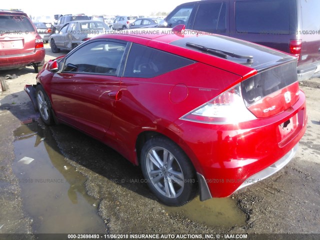 JHMZF1D45CS003363 - 2012 HONDA CR-Z RED photo 3