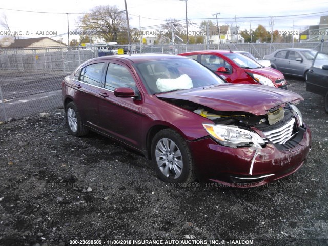 1C3CCBAB3EN123757 - 2014 CHRYSLER 200 LX RED photo 1