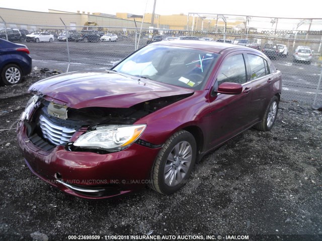 1C3CCBAB3EN123757 - 2014 CHRYSLER 200 LX RED photo 2