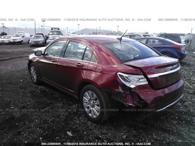 1C3CCBAB3EN123757 - 2014 CHRYSLER 200 LX RED photo 3