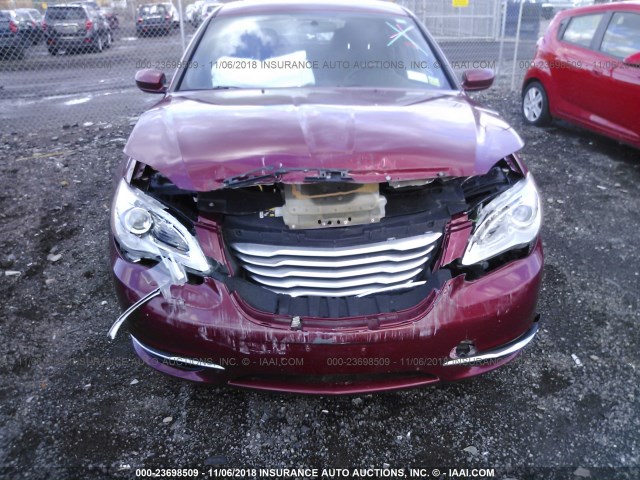 1C3CCBAB3EN123757 - 2014 CHRYSLER 200 LX RED photo 6