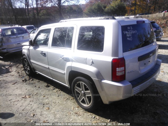 1J4FF48B49D107333 - 2009 JEEP PATRIOT LIMITED SILVER photo 3