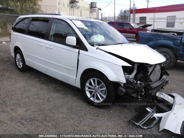 2C4RDGCG5GR367523 - 2016 DODGE GRAND CARAVAN SXT WHITE photo 1