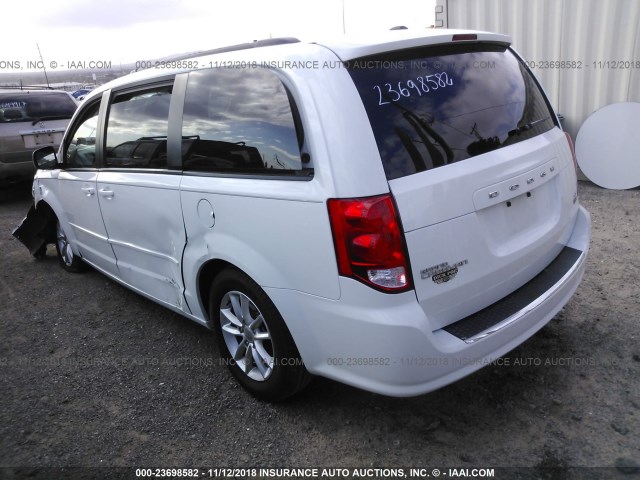 2C4RDGCG5GR367523 - 2016 DODGE GRAND CARAVAN SXT WHITE photo 3