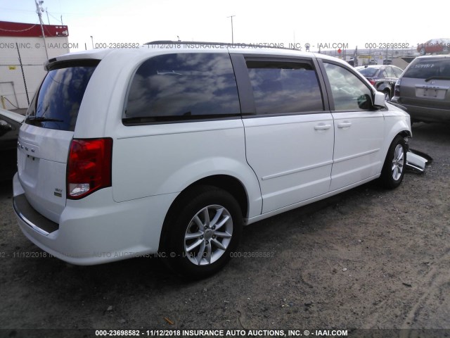 2C4RDGCG5GR367523 - 2016 DODGE GRAND CARAVAN SXT WHITE photo 4