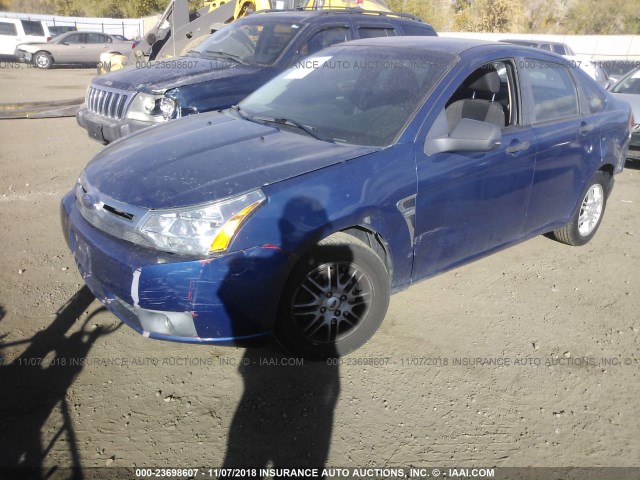 1FAHP35N18W196730 - 2008 FORD FOCUS SE/SEL/SES BLUE photo 2