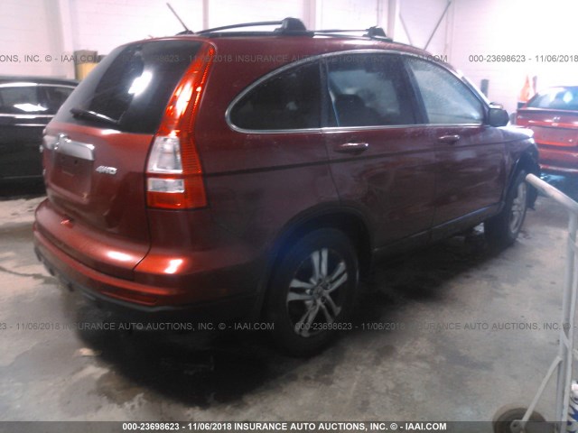 JHLRE4H71BC022207 - 2011 HONDA CR-V EXL RED photo 4