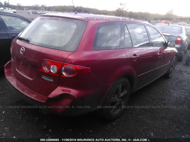 1YVFP82D845N70822 - 2004 MAZDA 6 S RED photo 4