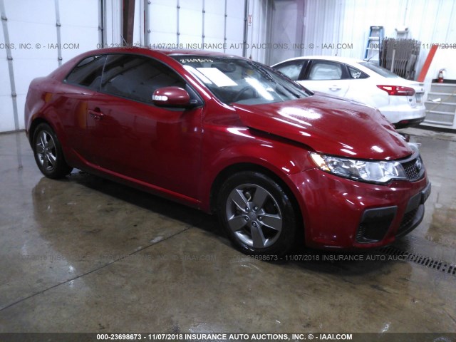 KNAFU6A21A5187851 - 2010 KIA FORTE EX RED photo 1