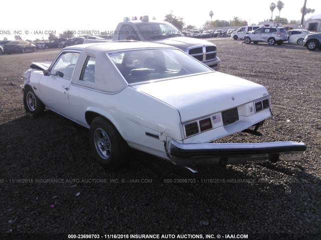 1Y27Q6L119233 - 1976 CHEVROLET NOVA WHITE photo 3