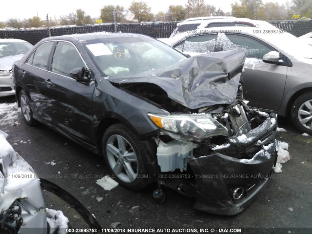 4T1BF1FK1CU074767 - 2012 TOYOTA CAMRY SE/LE/XLE GRAY photo 1